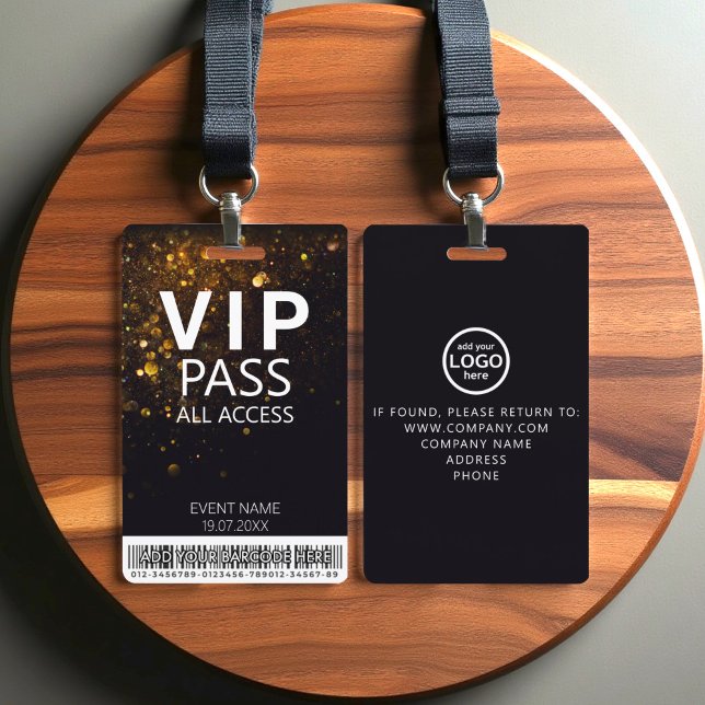 Badge de Parties scintillant VIP All Access person (Créateur téléchargé)