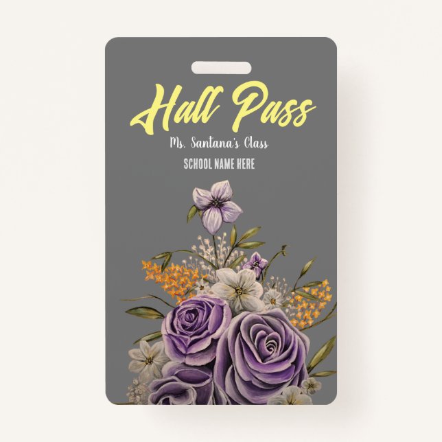 Badge de Pass du pavillon de beauté pourpre (Devant)