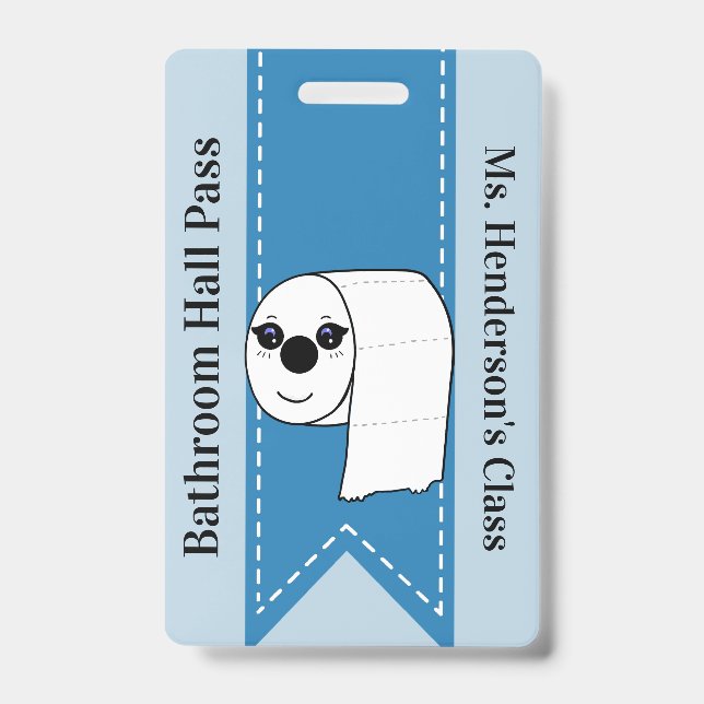 Badge de passage pour la salle de bain de l'école  (Avant)