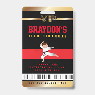 Badge de passe doré TOUT ACCÈS anniversaire VIP Ka