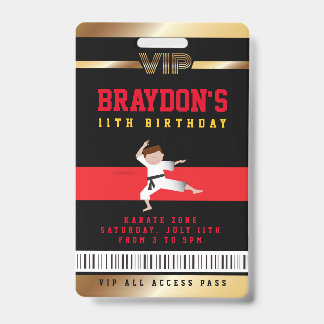 Badge de passe doré TOUT ACCÈS anniversaire VIP Ka