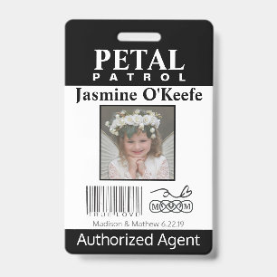 Badge de patrouille de pétale de fille de fleur