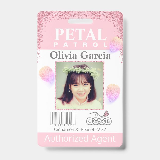 Badge de patrouille de pétale de fille de fleur (Avant)