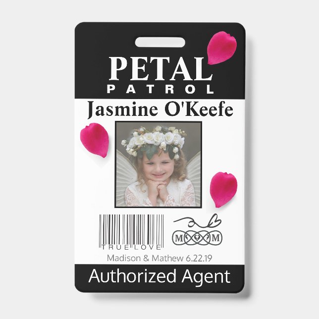Badge de patrouille de pétale de fille de fleur (Avant)