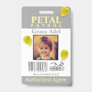 Badge de patrouille de pétale de fille de fleurs