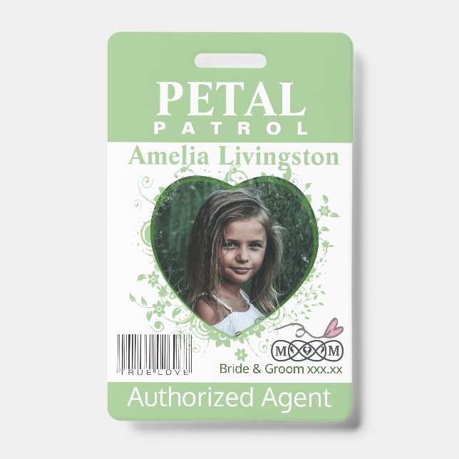 Badge de patrouille de pétale de fille de fleurs (Avant)