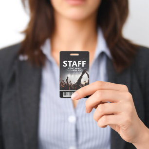 Badge de personnel avec code-barres personnalisé p