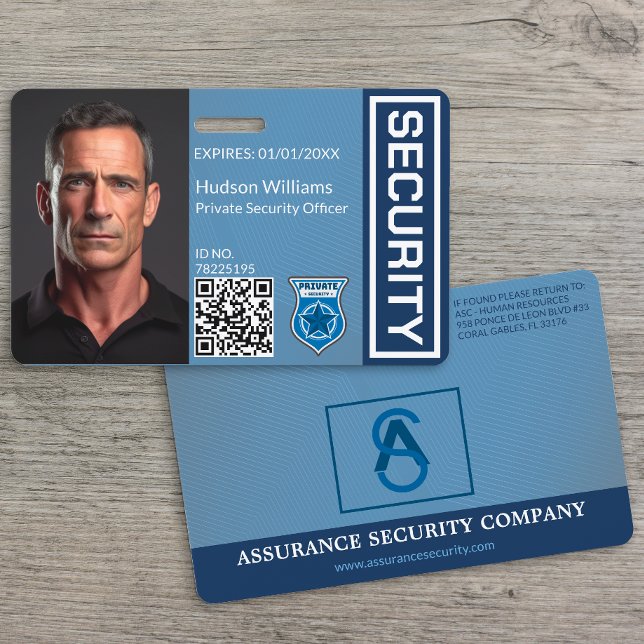 Badge de photo d'agent de sécurité privé (Créateur téléchargé)