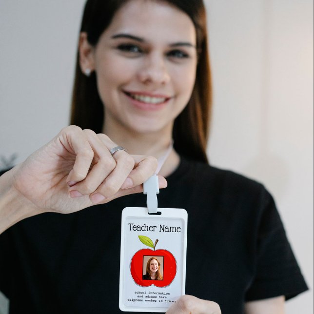 Badge de photo d'école ID enseignant (Créateur téléchargé)