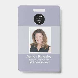 Badge de photo d'employé bleu Sécurité d'entrepris