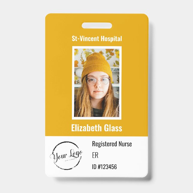 Badge de photo d'employé personnalisable (Avant)