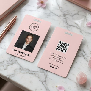 Badge de photo d'employé personnalisé moderne avec