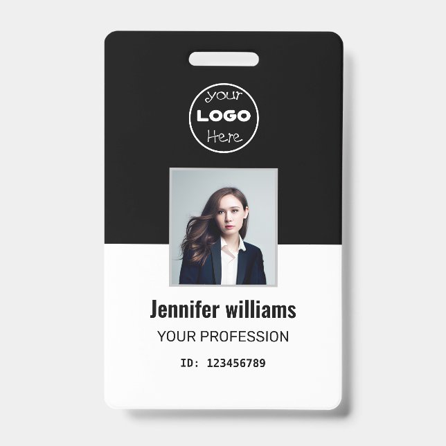 Badge de photo d'identification d'employé de la so (Avant)