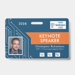 Badge de photo d'identification principal Technolo