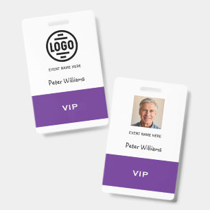 Badge de photo d'identification VIP pour événement