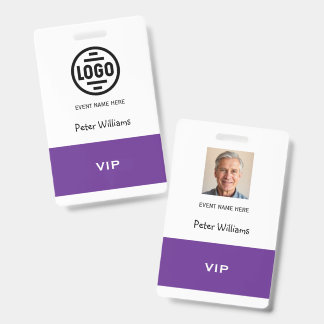 Badge de photo d'identification VIP pour événement