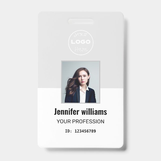 Badge de photo d'identité d'employé de la société  (Avant)
