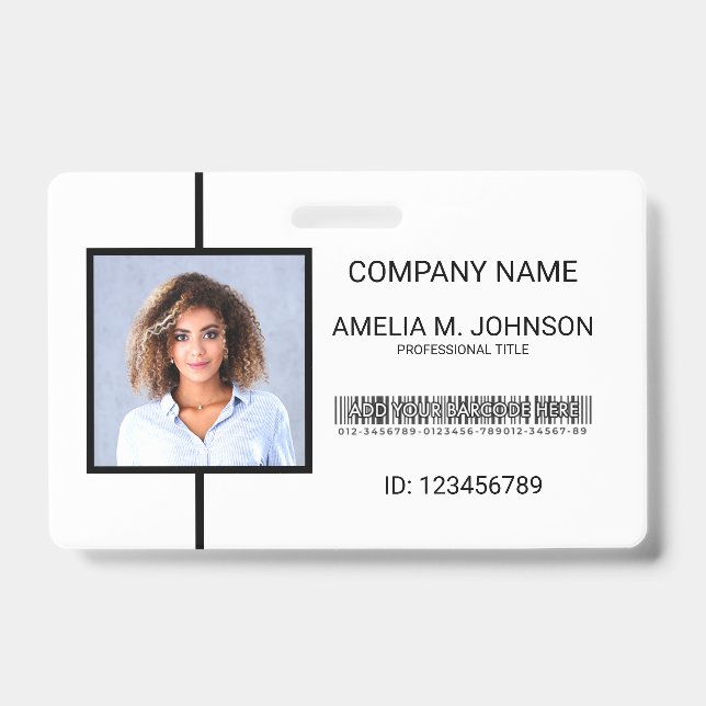 Badge de photo d'identité d'employé d'entreprise (Avant)
