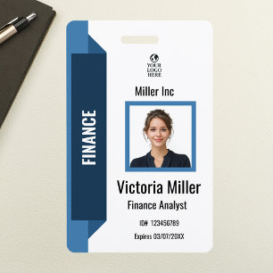Badge de photo d'identité d'employé d'entreprise p