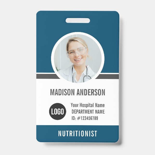 Badge de photo d'identité moderne pour employé (Avant)