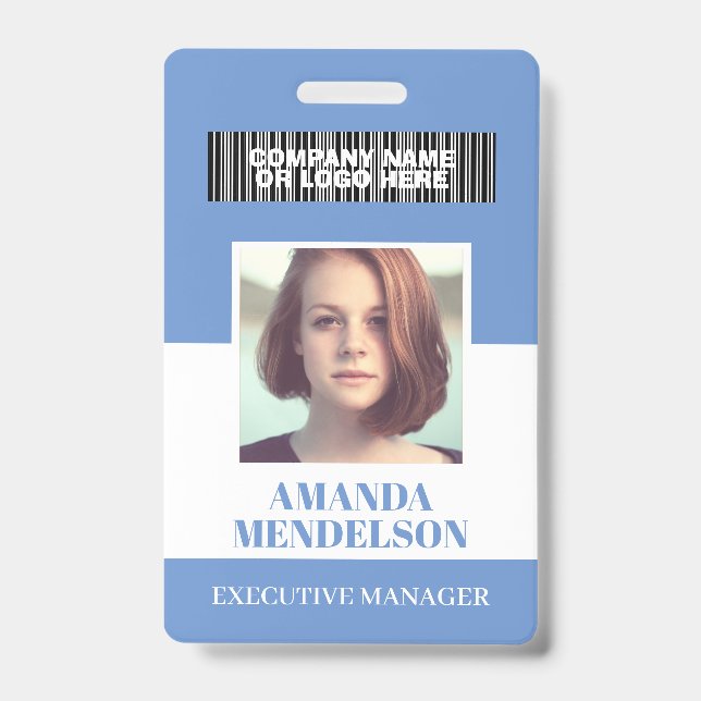 Badge de photo d'identité verticale personnalisé (Avant)