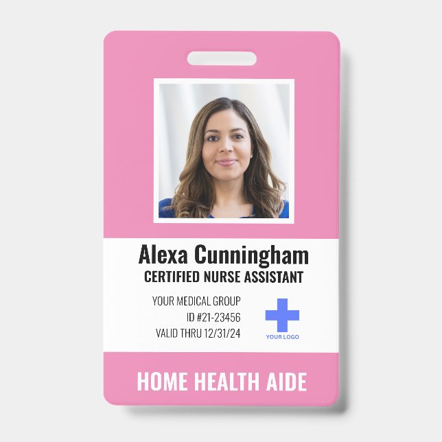 Badge de photo d'infirmière certifiée (Avant)