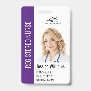 Badge de photo et logo personnalisé pour l'employé