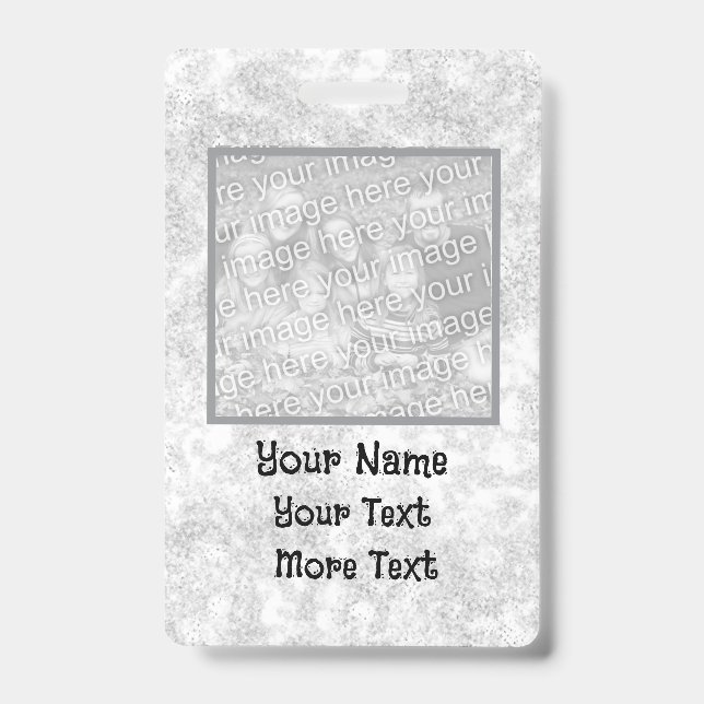 Badge de photo gris (Avant)