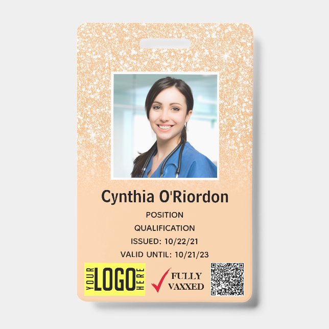 Badge de Photo ID QR Code Barres Technicien Paille (Avant)
