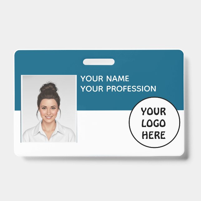 Badge de photo personnalisable – Nom modifiable, (Avant)