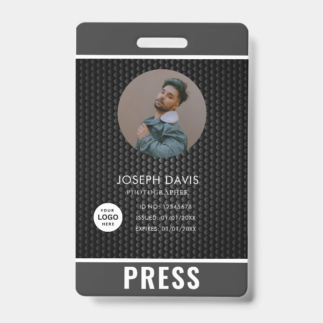 Badge de photographe de presse (Avant)