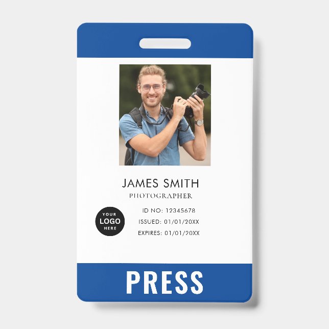 Badge de photographe de presse (Avant)
