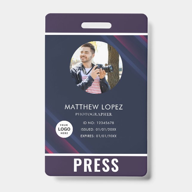 Badge de photographe de presse (Avant)