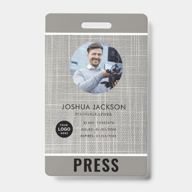 Badge de photographe de presse (Avant)