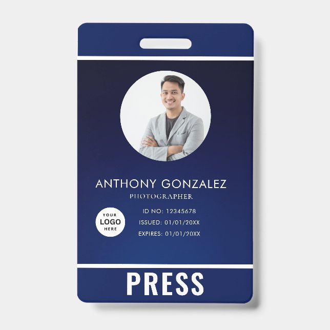 Badge de photographe de presse (Avant)