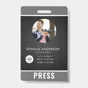 Badge de photographe de presse photo