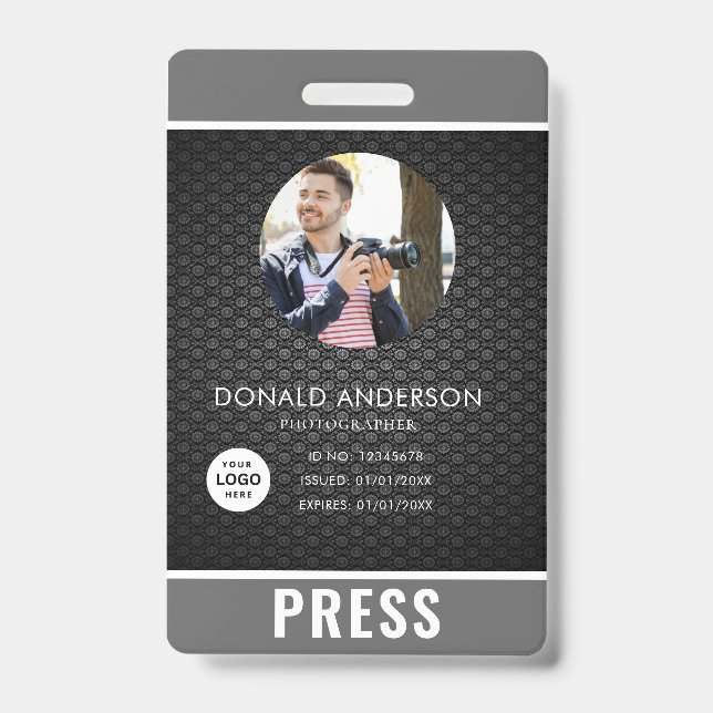 Badge de photographe de presse photo (Avant)