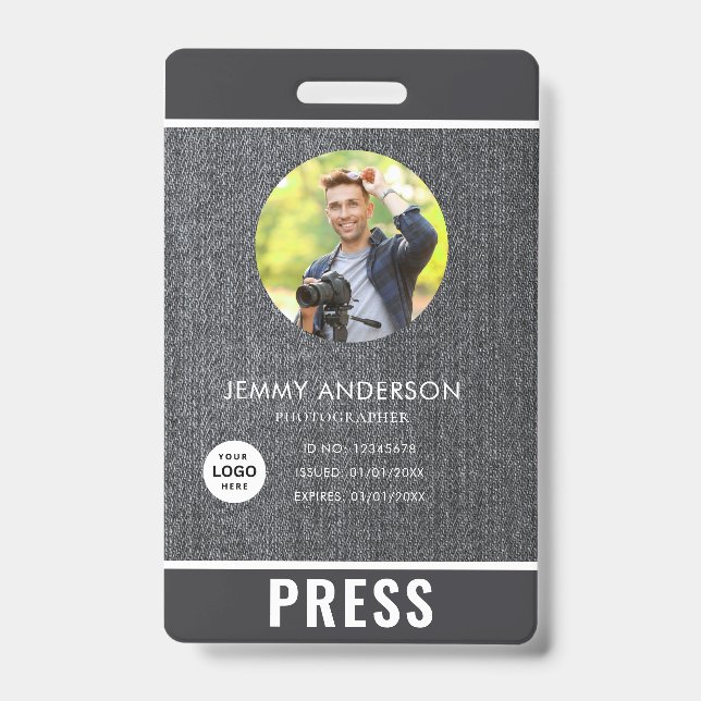 Badge de photographe de presse photo (Avant)