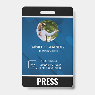 Badge de photographe de presse photo