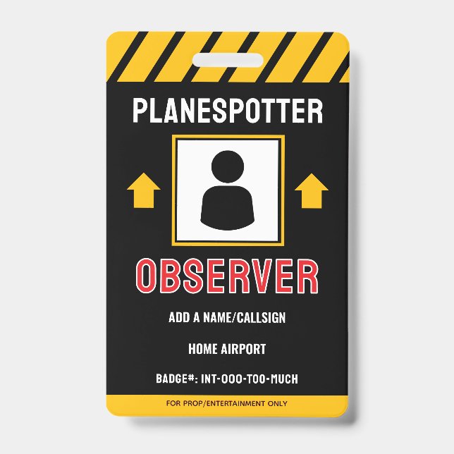 Badge de planespotter pour le plaisir (Avant)