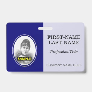 Badge de portrait de personnel/ employé de base