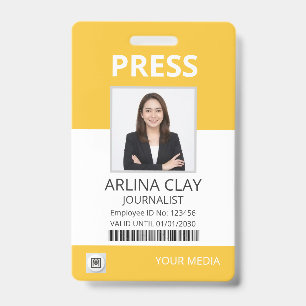 Badge de presse photo journaliste Média Passe Jaun