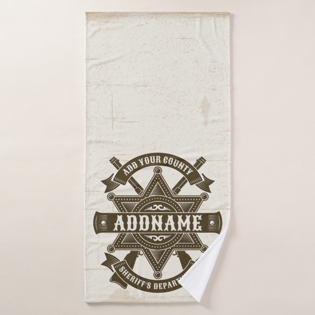 Badge de Rifles Adjoint Old West Sheriff Personnal (Serviette de bain)