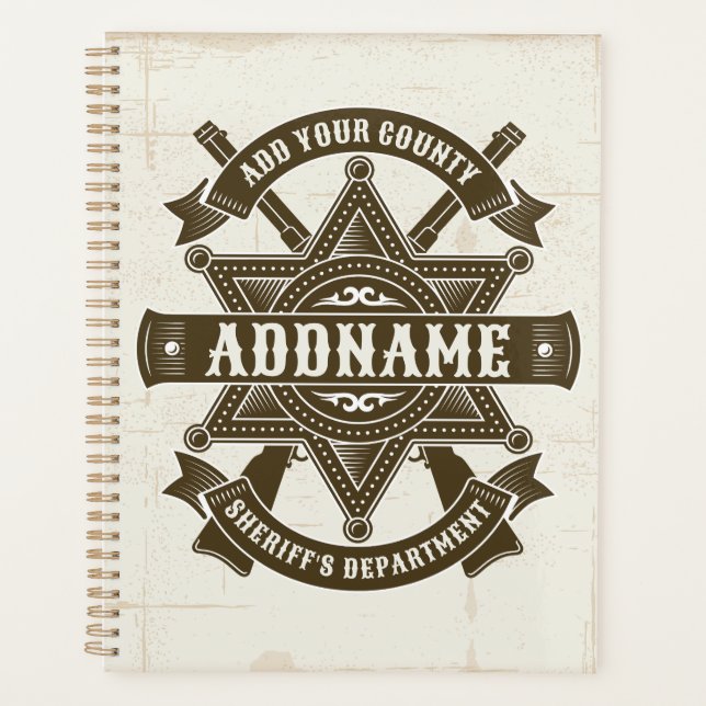 Badge de Rifles Adjoint Old West Sheriff Personnal (Devant)