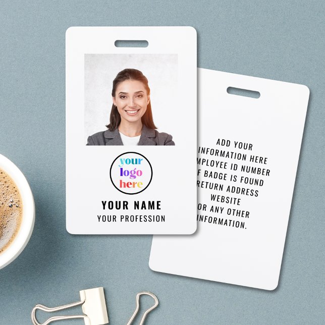 Badge de sécurité avec photo de l'employé et ID de (Créateur téléchargé)
