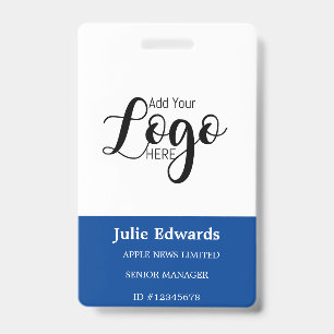 Badge de sécurité avec photo et logo personnalisés