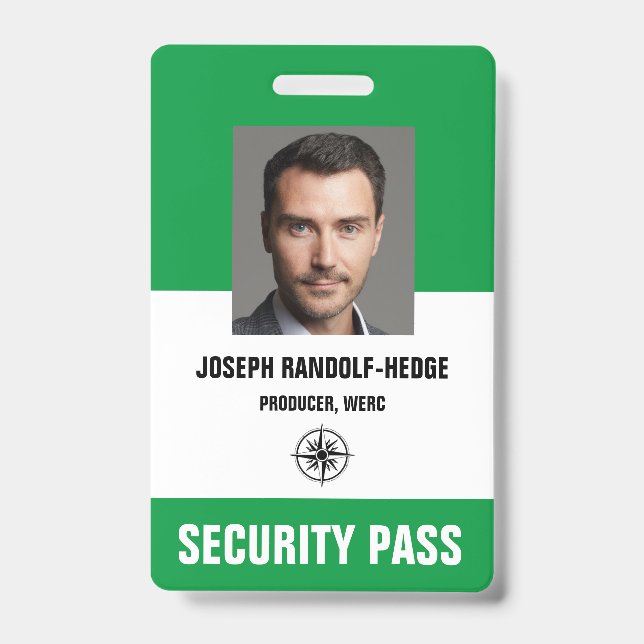 BADGE DE SÉCURITÉ - Carte d'identité avec photo (Avant)