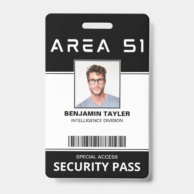Badge de sécurité de la carte d'identité photo per (Avant)