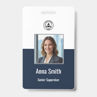 Badge de sécurité de l'entreprise avec photo de l'