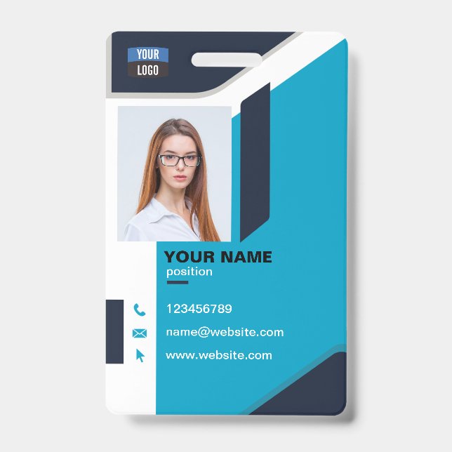 Badge de sécurité de l'entreprise avec photo d'emp (Avant)